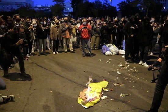 Protestes per la inhabilitació de Torra a les comarques gironines