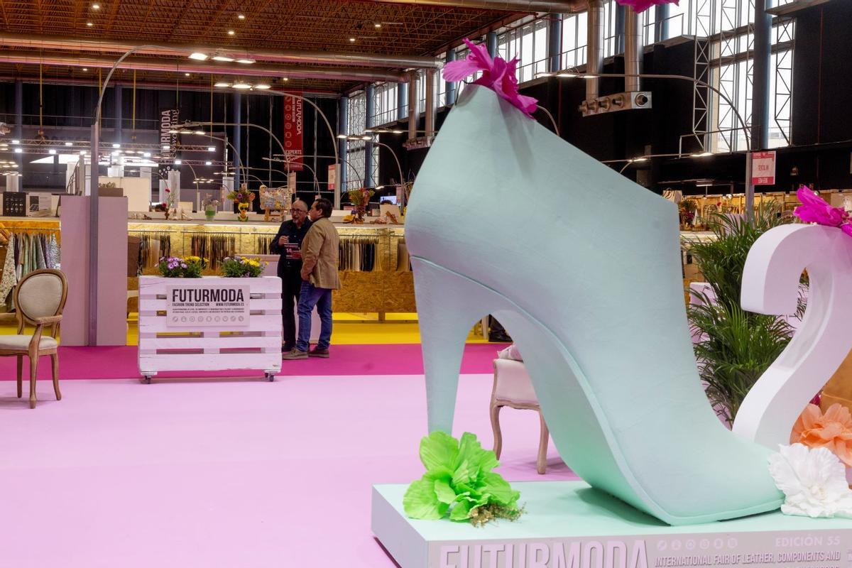 Entrada de la feria Futurmoda que se celebra esta semana en Fira Alacant.