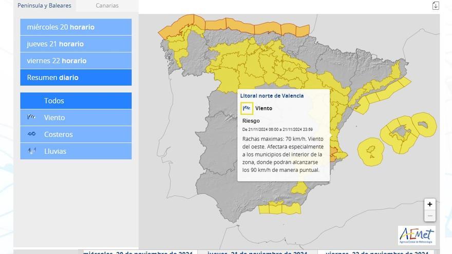 Ocho municipios de Camp de Túria limitan el acceso a parques por fuertes vientos
