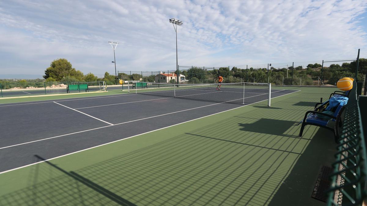 La pista dura en la que Badosa se entrenó en Bétera antes de viajar a Indian Wells