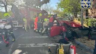 Tres impactantes accidentes de tráfico en Sevilla en menos de dos horas