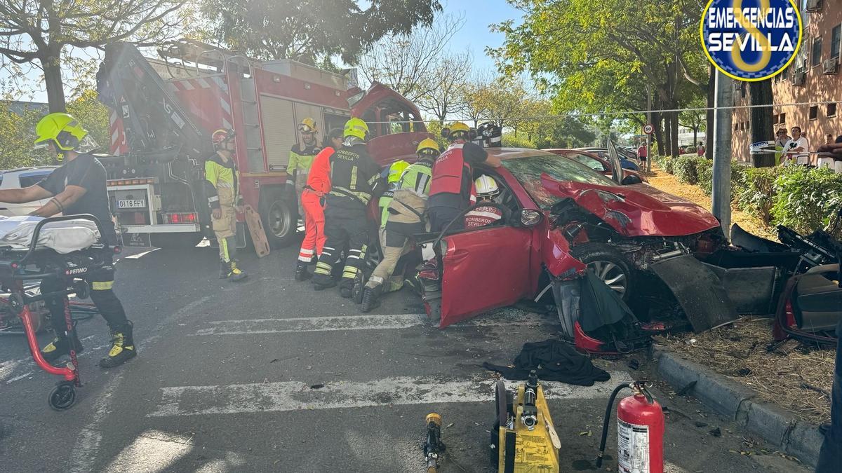 El accidente en Sevilla Este.