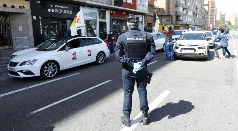 La caravana de Intersindical recorre Zaragoza el 1 de mayo