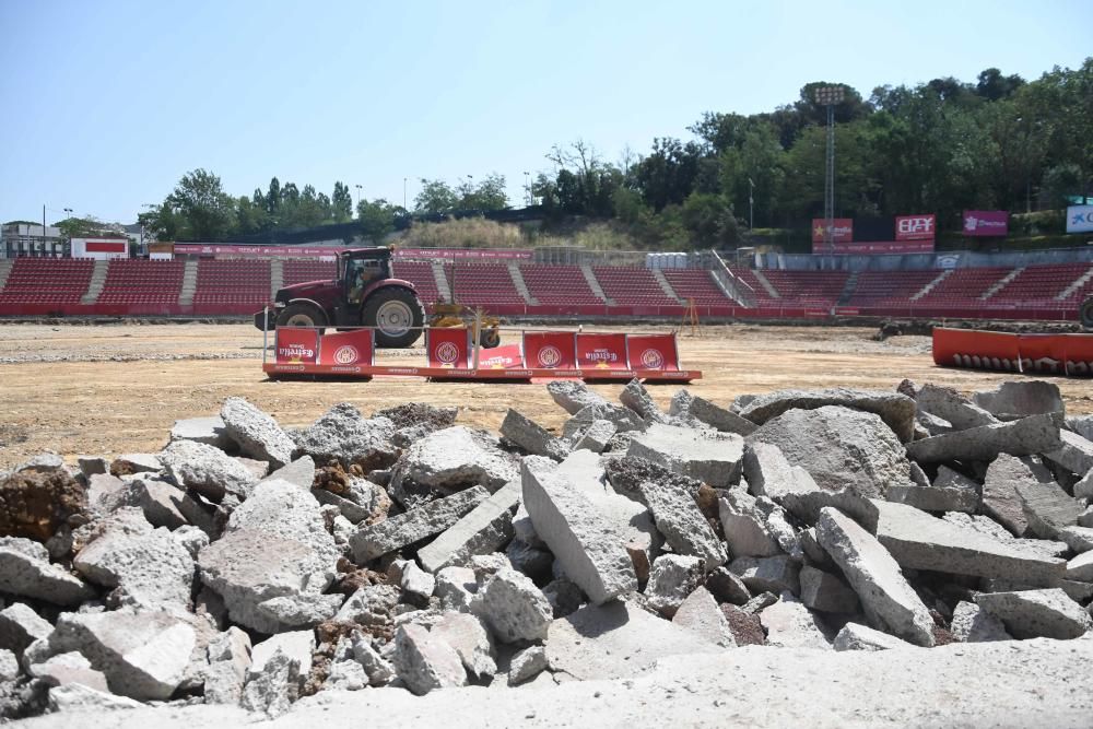 Obres a l'estadi de Montilivi