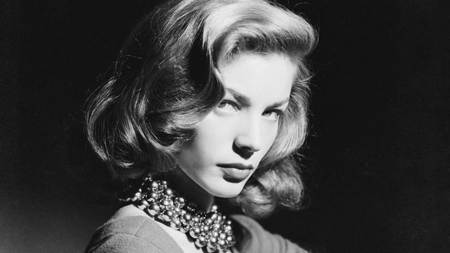 La actriz Lauren Bacall de joven