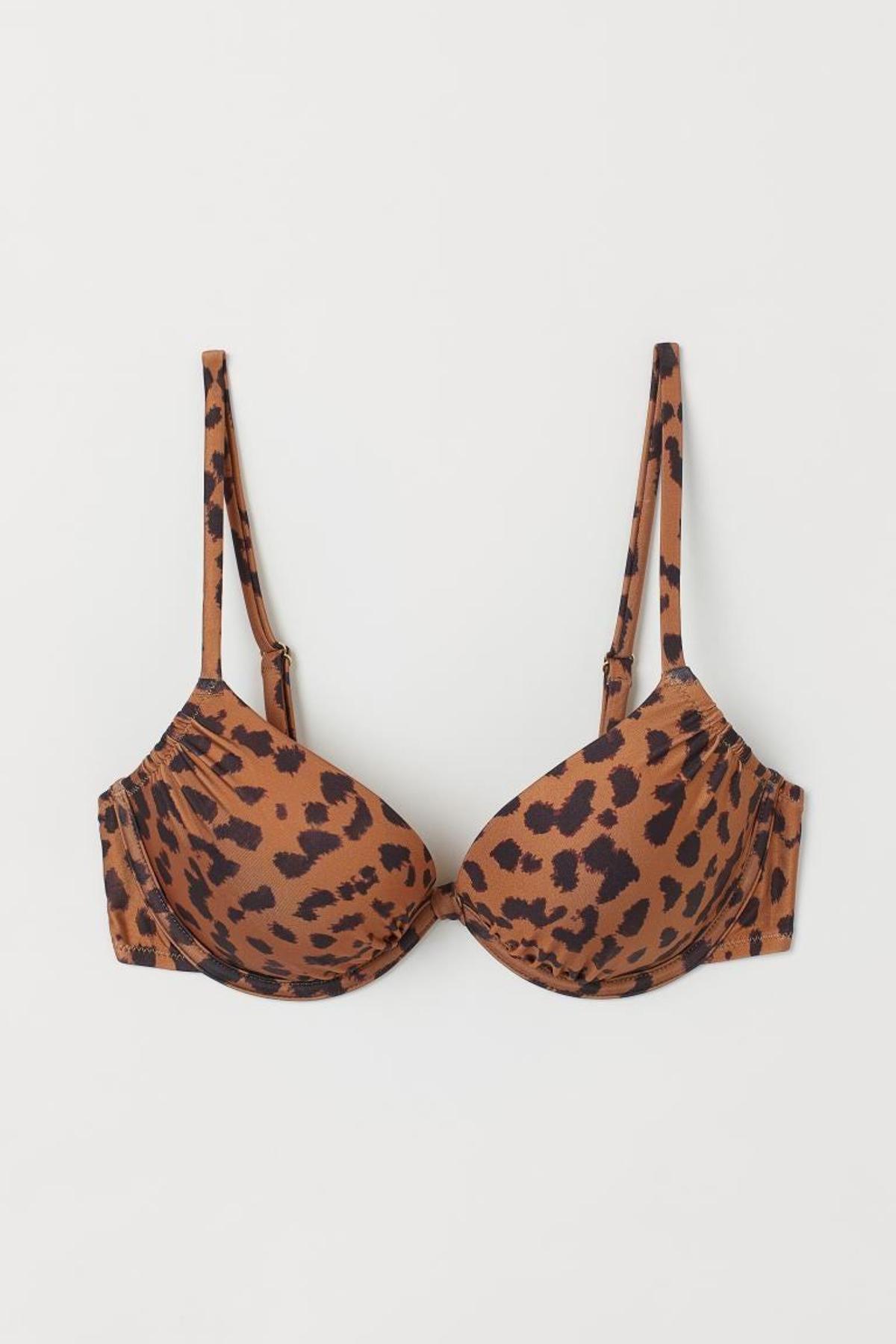 Sujetador super push-up estampado leopardo, de H&amp;M (17,99 euros)