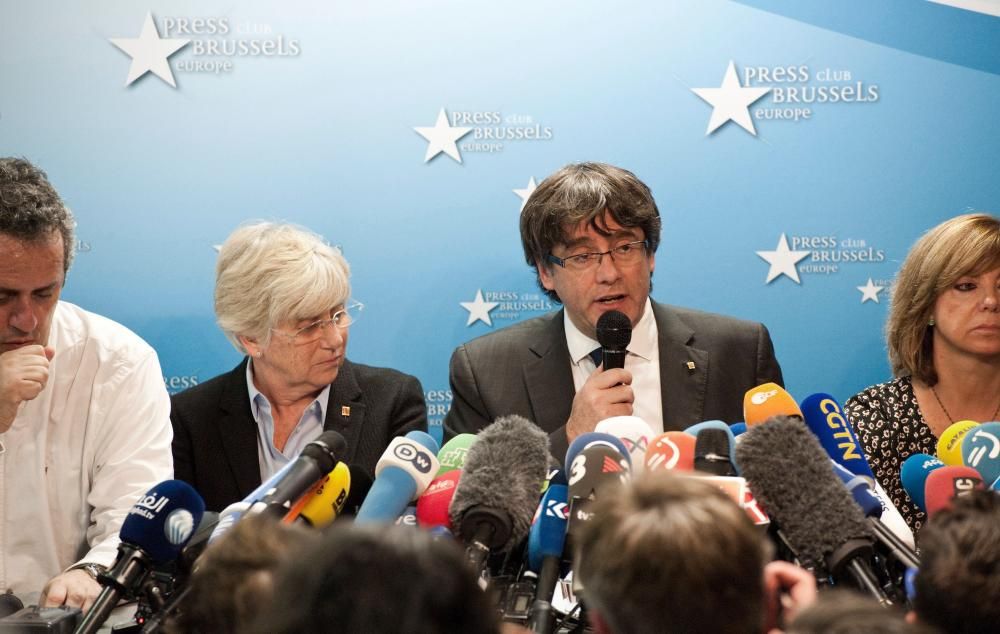 Les imatges de la compareixença de Puigdemont