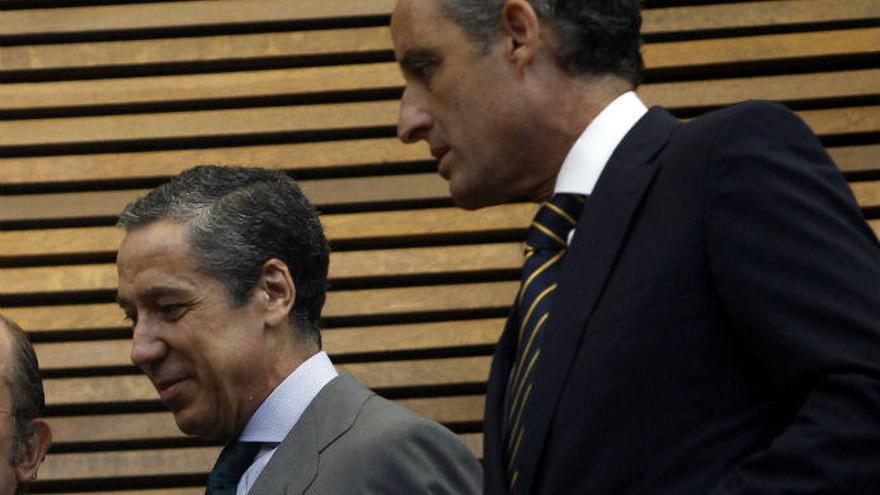 Eduardo Zaplana y  Francisco Camps en una foto de archivo