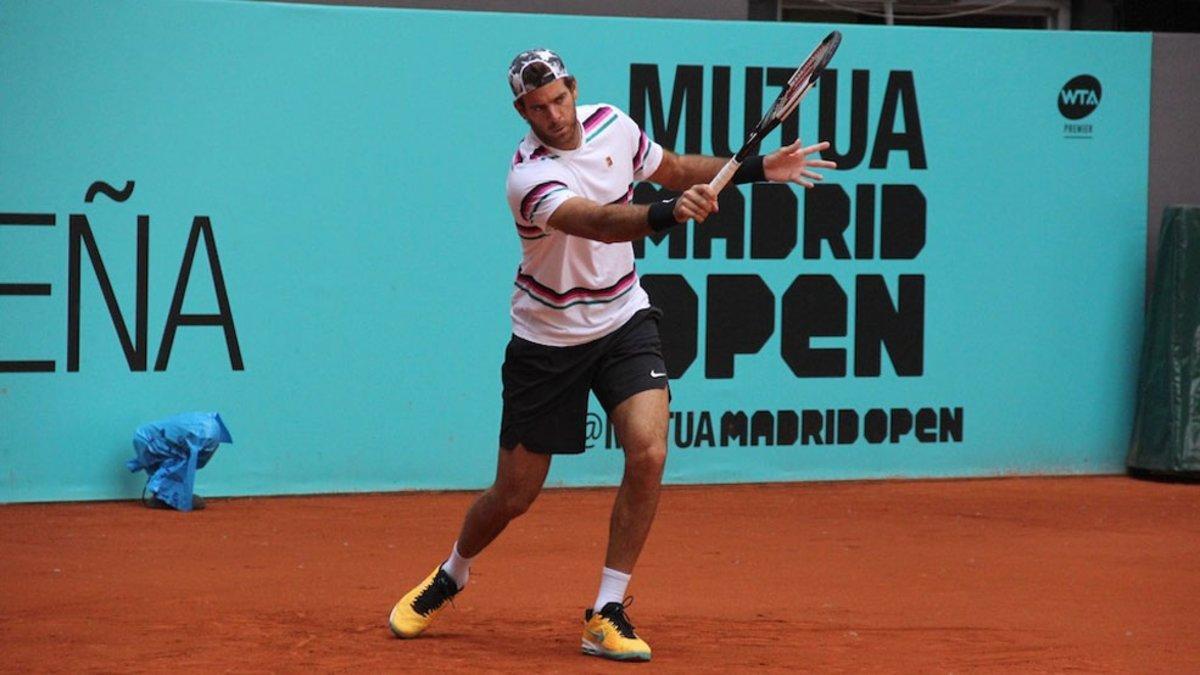 Del Potro completó su primer entrenamiento en Madrid