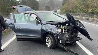 Heridos tres policías nacionales de Vigo tras sufrir un accidente en la AP-9 cuando regresaban de ser condecorados