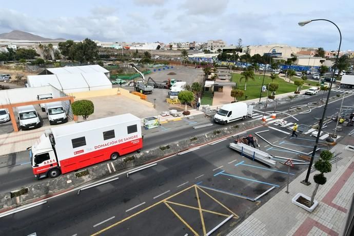 14/11/2019 CARRIZAL. INGENIO. Monataje de la Feria del Sureste en la Avenida Carlos V de Carrizal. Fotógrafa: YAIZA SOCORRO.  | 14/11/2019 | Fotógrafo: Yaiza Socorro