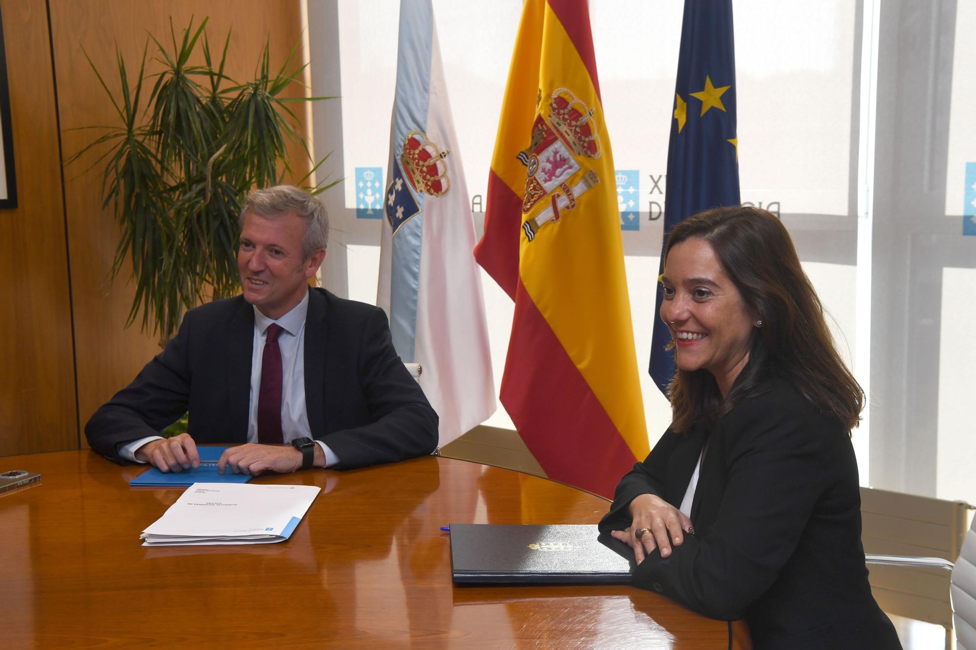 Primera reunión de Inés Rey y Alfonso Rueda