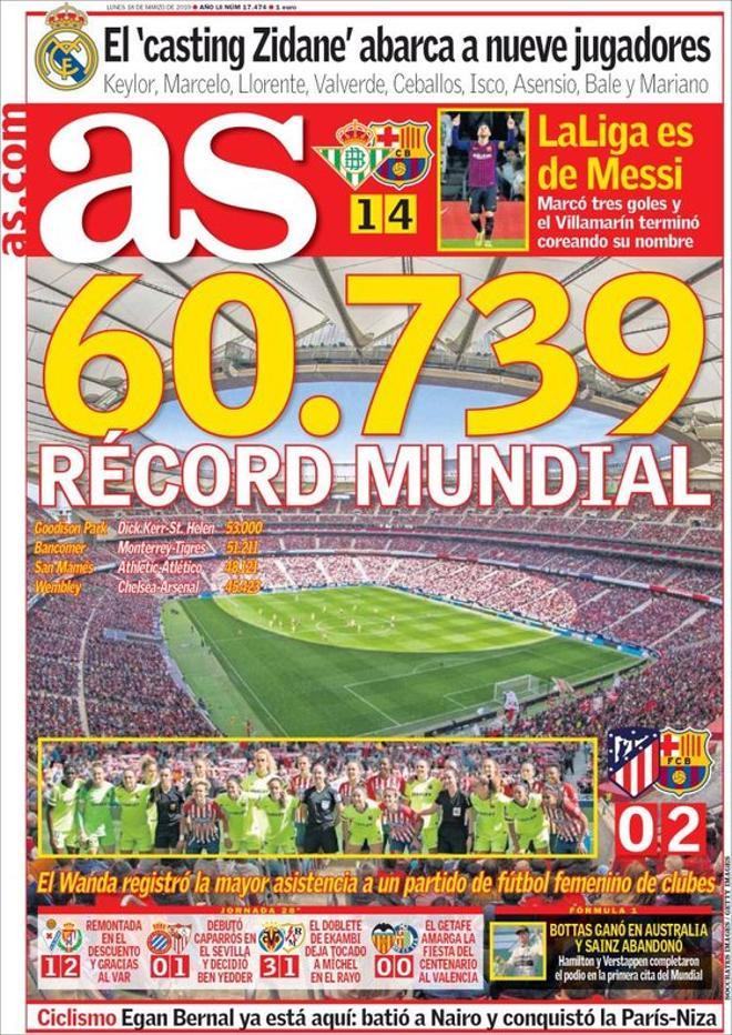 Portada de AS del 18 de marzo