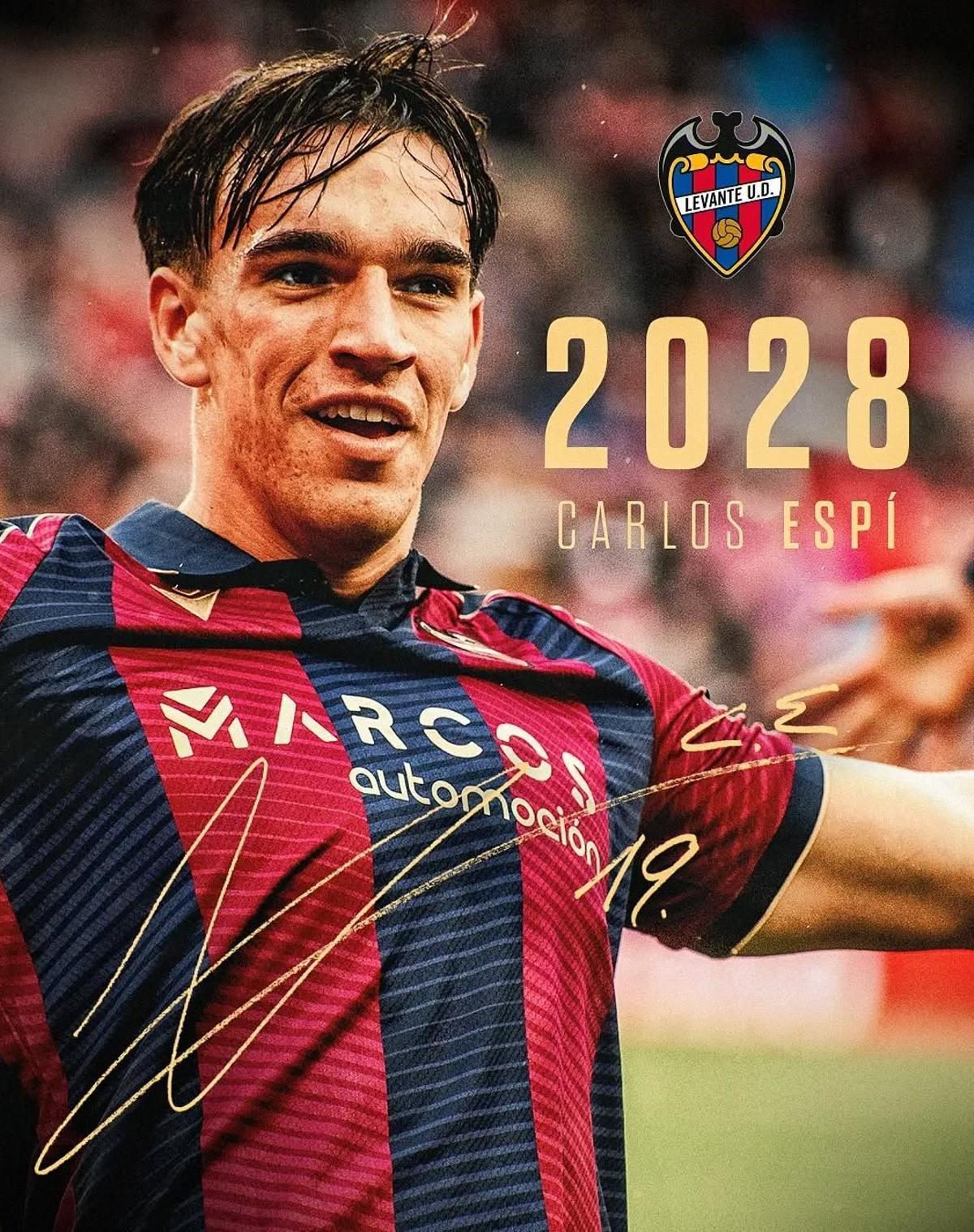 Carlos Espírenueva hasta 2028.