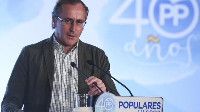 El líder del PP en Euskadi, Alfonso Alonso en una acto en el 2017