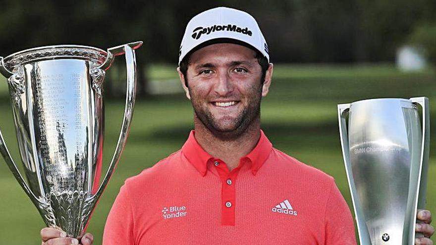 Jon Rahm, tras vencer en el BMW Championship.