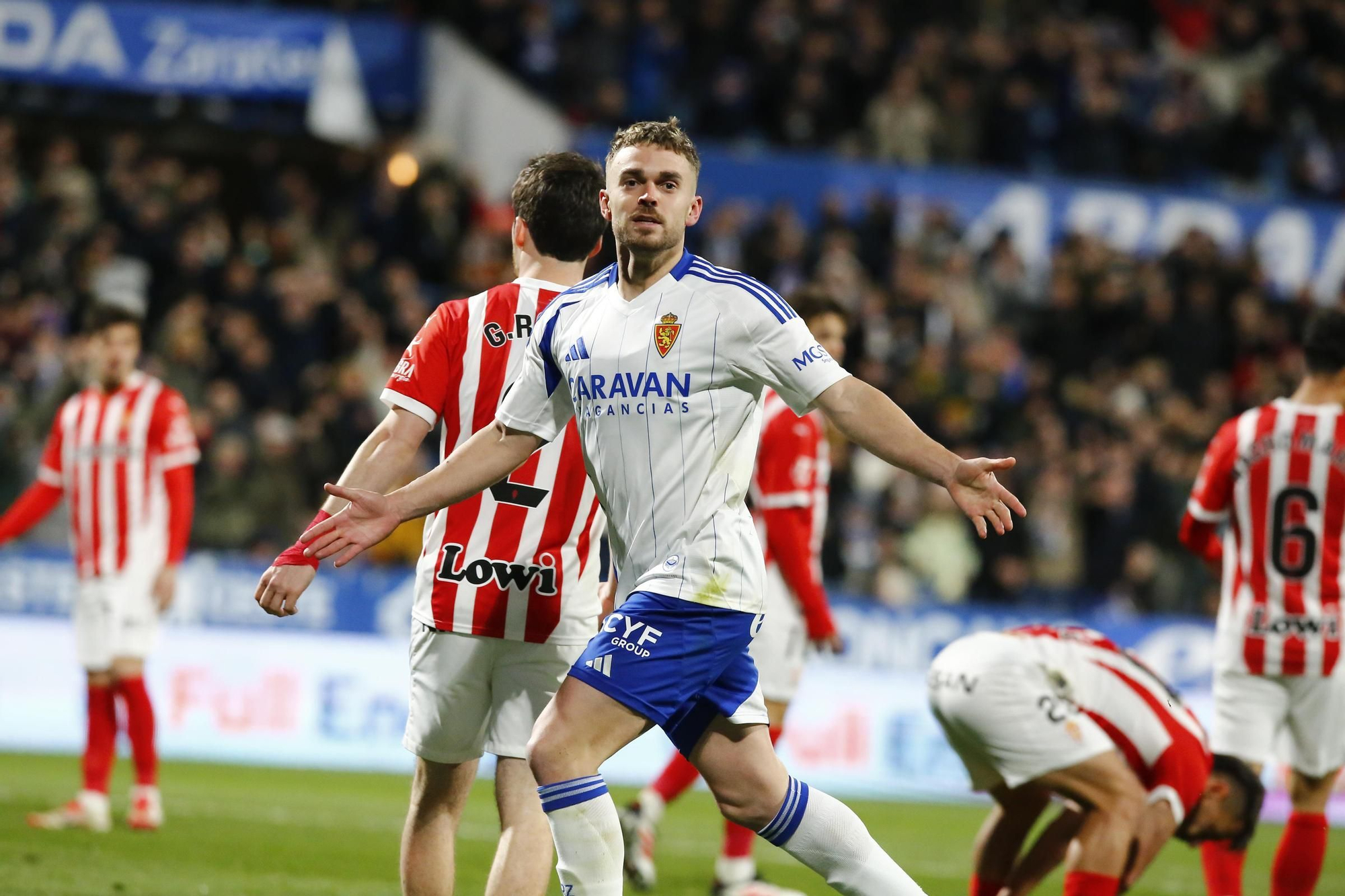 Así fue el partido entre el Sporting y el Zaragoza