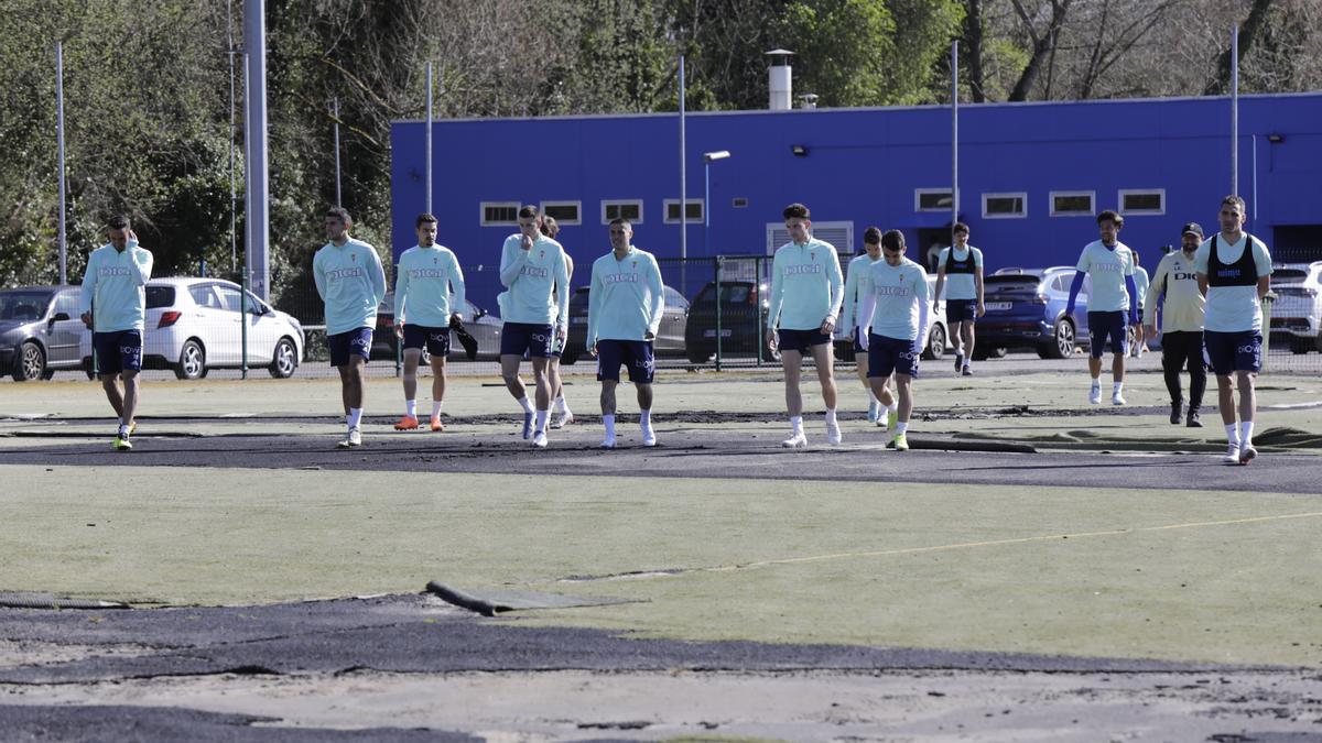 EN IMÁGENES: el entrenamiento del Oviedo