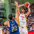 La selección española de baloncesto, en su encuentro amistoso contra Argentina