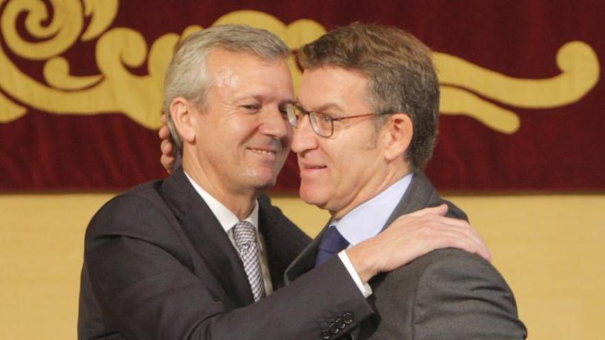 Feijóo y Rueda, este año tras la toma de posesión de la nueva Xunta. // Xoán Álvarez