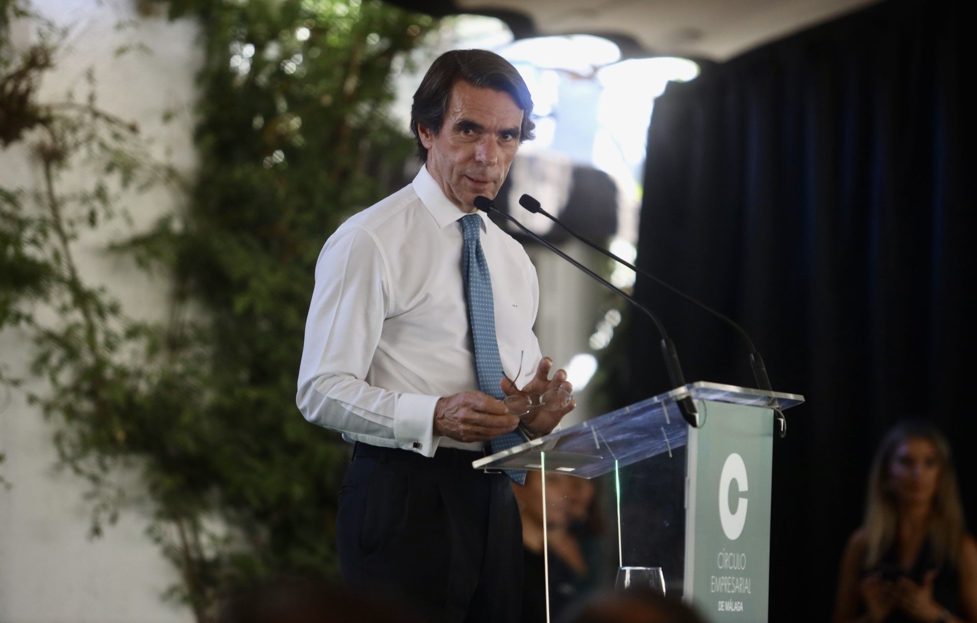Aznar, en unas jornadas en Pizarra organizada por el Círculo Empresarial de Málaga