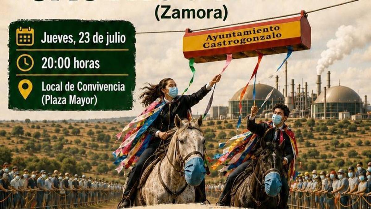 Cartel de la charla convocada en Castrogonzalo el día 23.