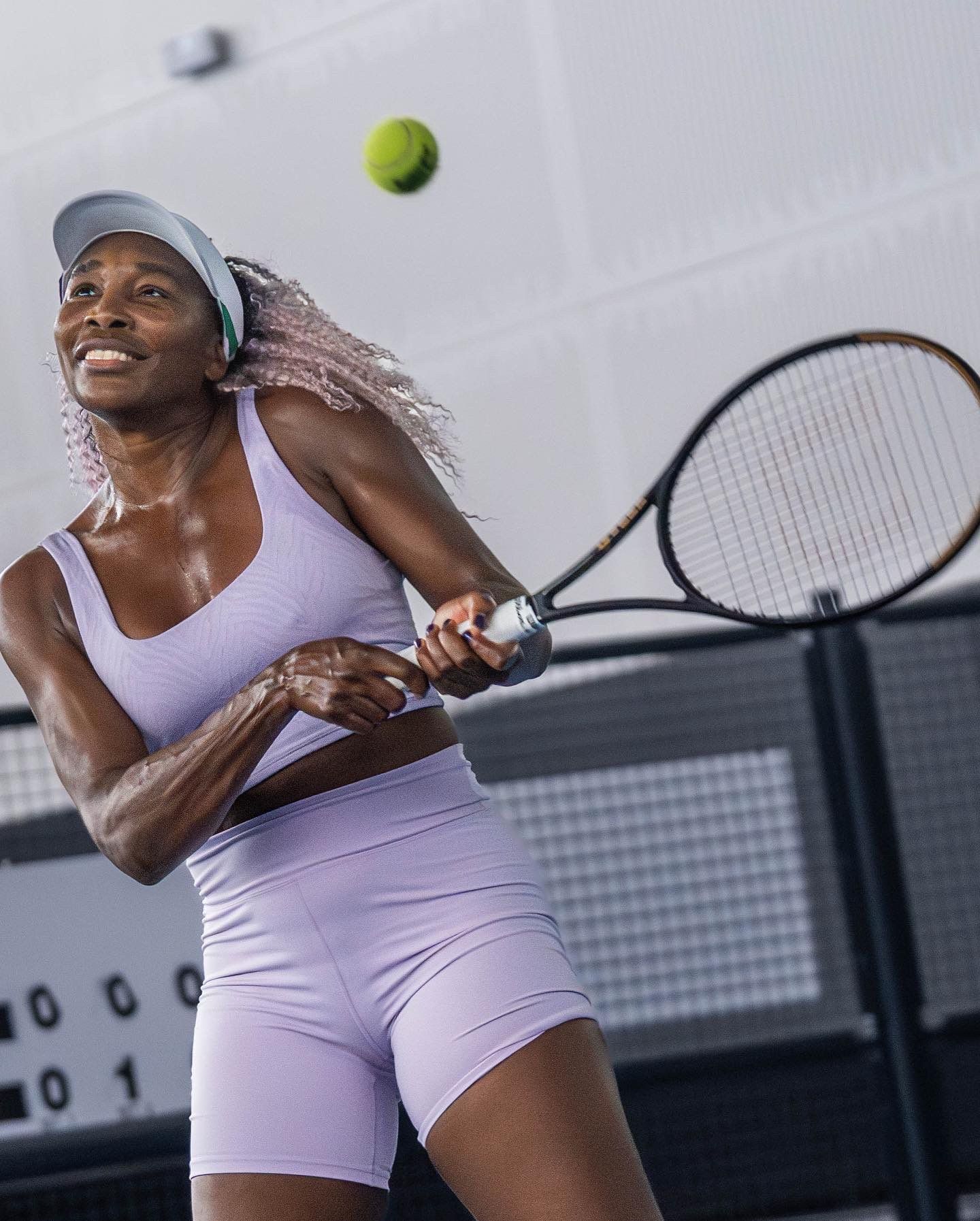 Venus Williams, en pleno entrenamiento en la Rafa Nadal Academy
