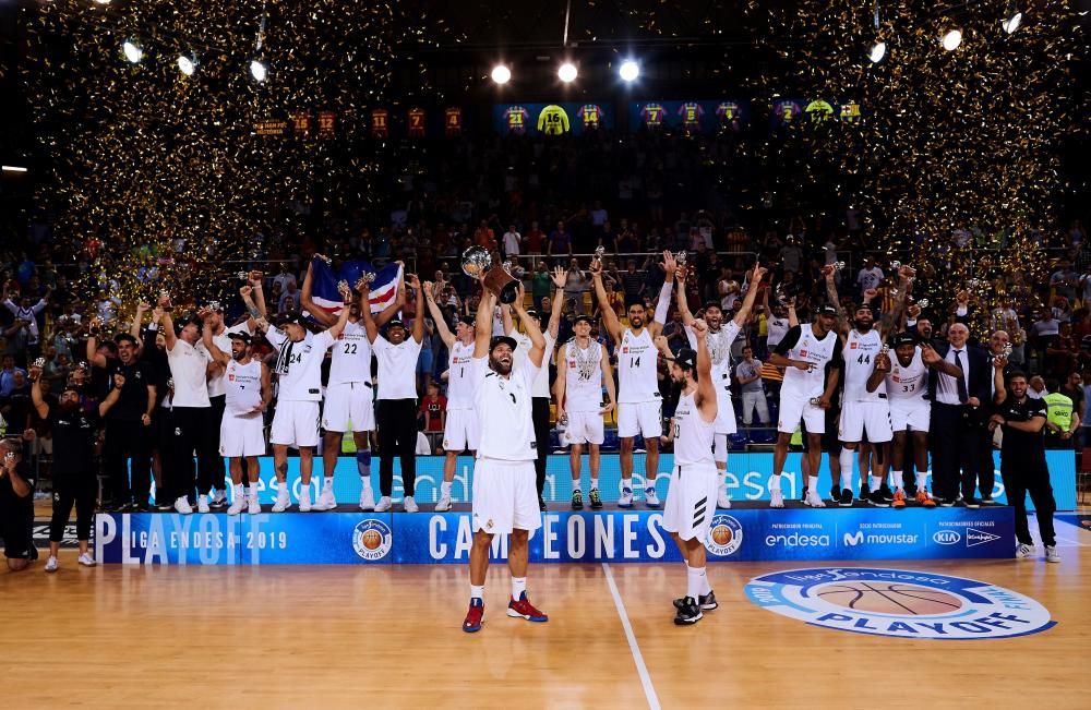 El Real Madrid, campeón de la ACB tras ganar el cuarto partido al Barcelona