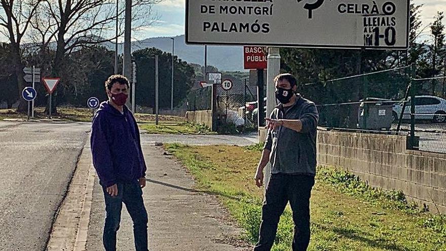 Dani Cornellà durant la visita a Celrà.