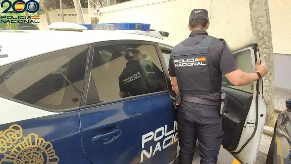 Un agente de la Policía Nacional en Palma