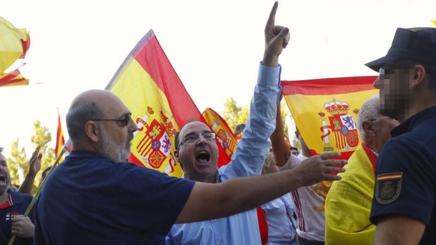 Imagen de la concentración ultraderechista en Zaragoza.