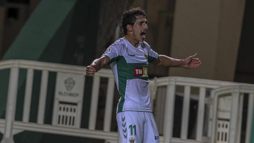 Pere Milla celebra el gol de la victoria frente al Oviedo