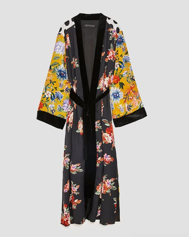 Rebajas 2018: Kimono patchwork combinado, Zara