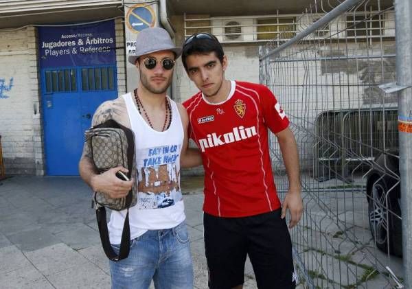 Salida del entrenamiento del Real Zaragoza