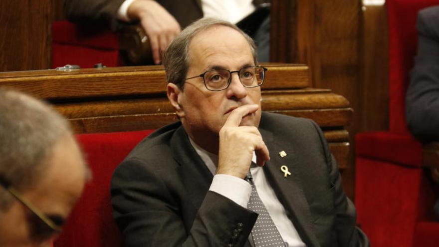 Torra, durant un ple al Parlament