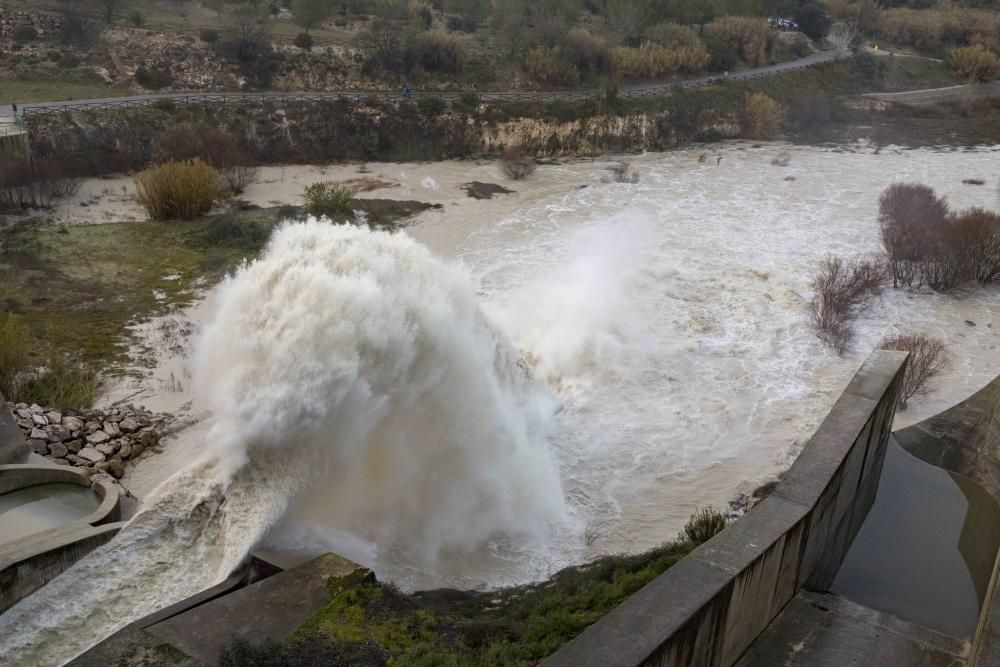 Segundo día del  Temporal Gloria en la Vall d'Albaida, la Costera y la Canal de Navarrés