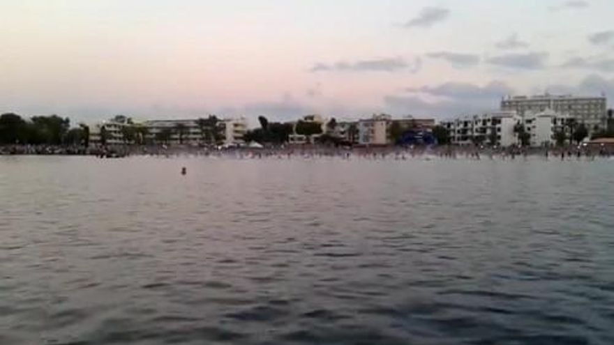 Ironman Mallorca: Massenstart der Schwimmer