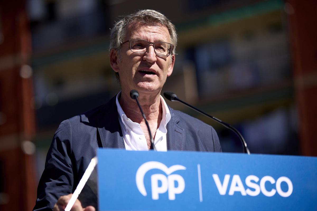 El presidente del Partido Popular, Alberto Núñez Feijóo