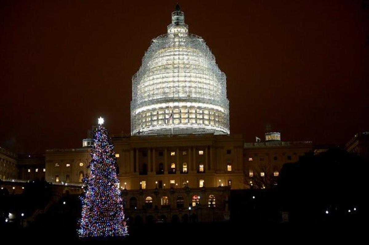 Árbol de Navidad del Capitolio en Washington, Estados Unidos.