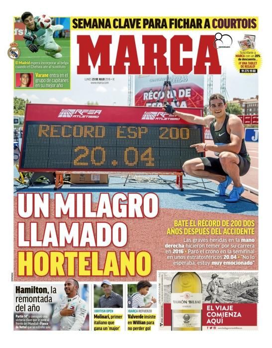 Portada MARCA lunes 23 de julio de 2018