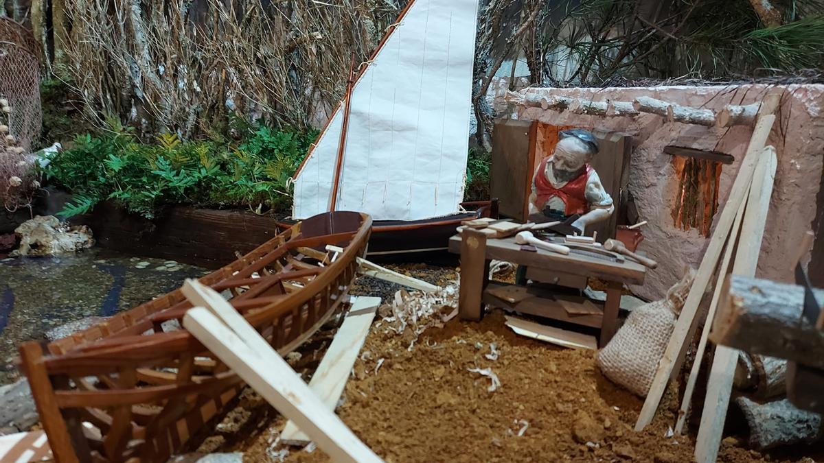 En im&aacute;genes: los detalles del bel&eacute;n parroquial de Castropol