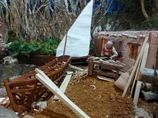 En imágenes: los detalles del belén parroquial de Castropol