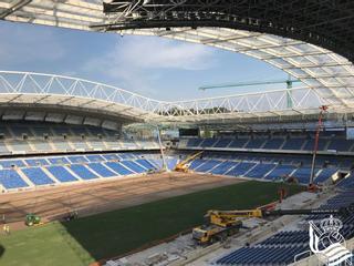 Anoeta empieza a instalar el césped