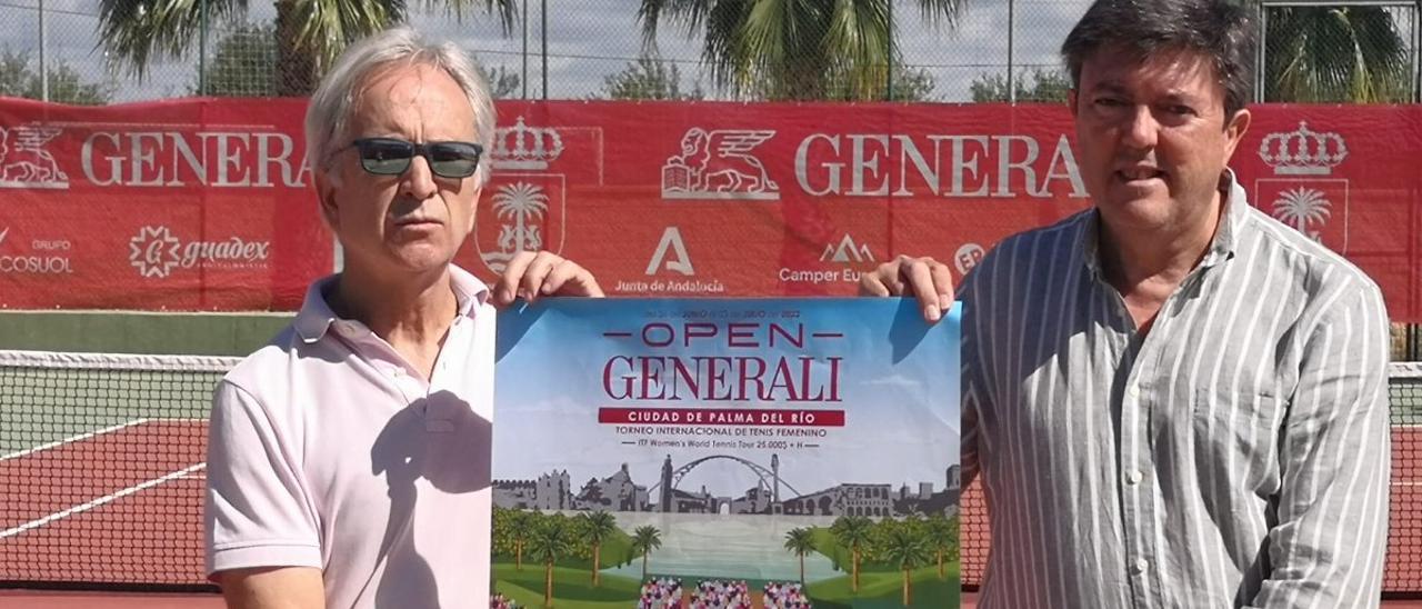 Miguel Caro y David Vera, con el cartel del torneo.