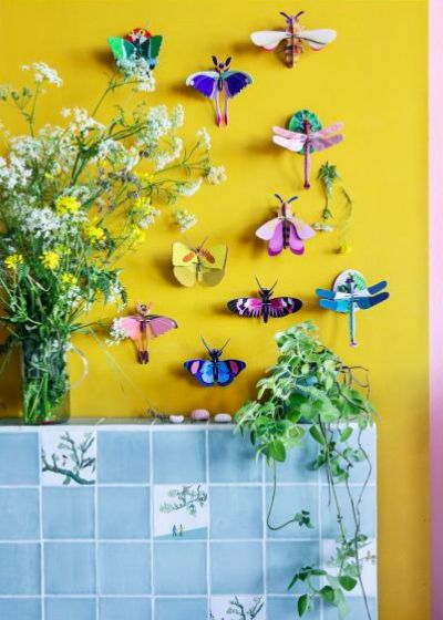 Decoración mural de mariposas