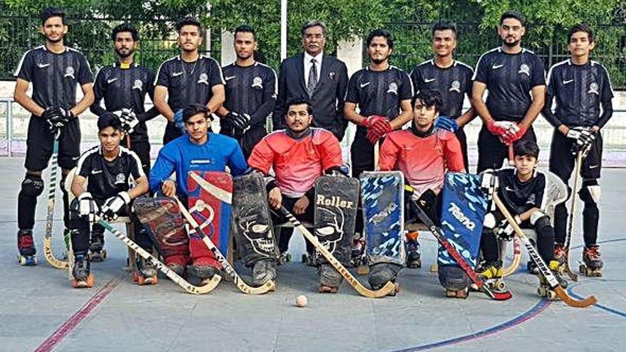 El equipo del Rink Hockey United.