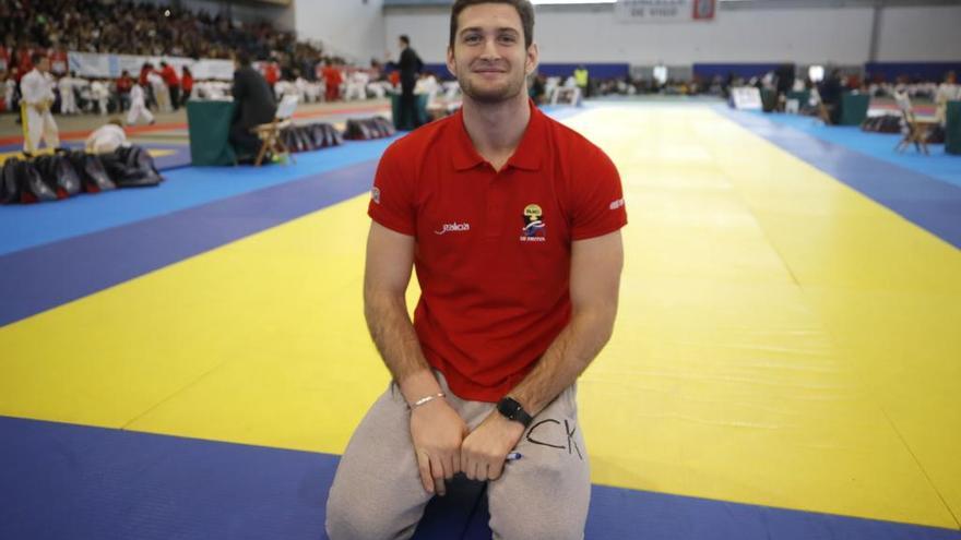 Nikoloz Sherazadishvili, durante su visita el pasado mes de diciembre a Vigo, con motivo de la Fiesta del Judo Intantil. // Alba Villar