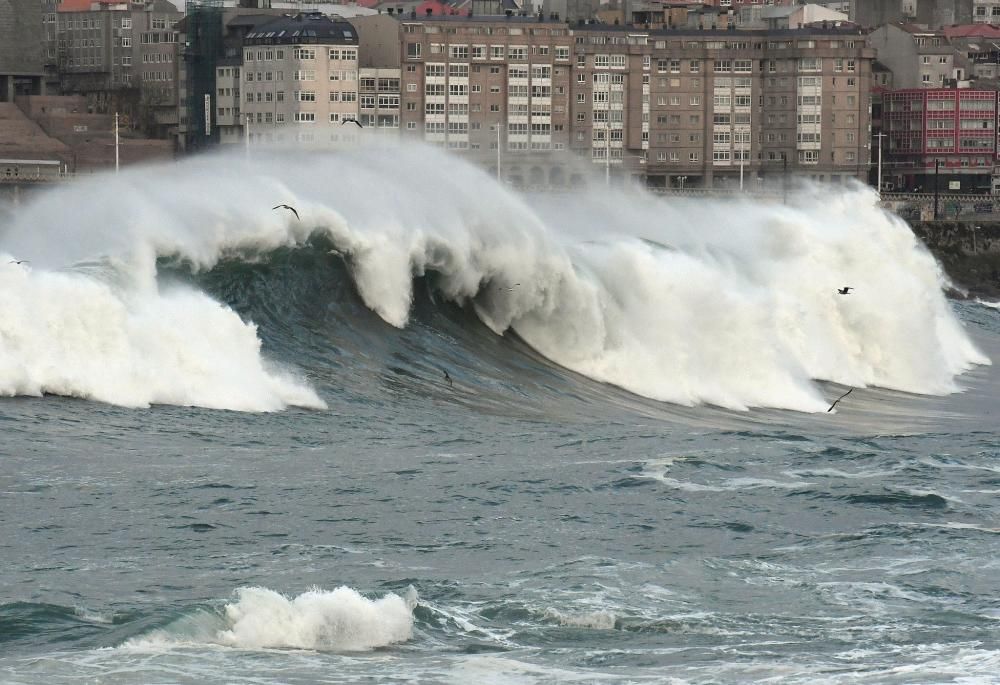 Temporal de viento en A Coruña