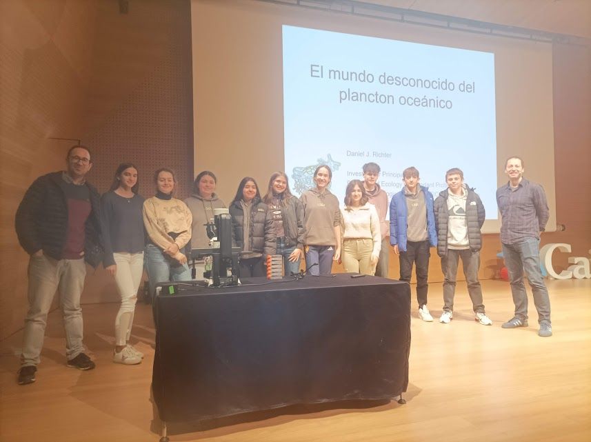 Charla de Daniel Richter en CaixaForum Zaragoza, a la que asistieron alumnos del colegio La Salle Gran Vía