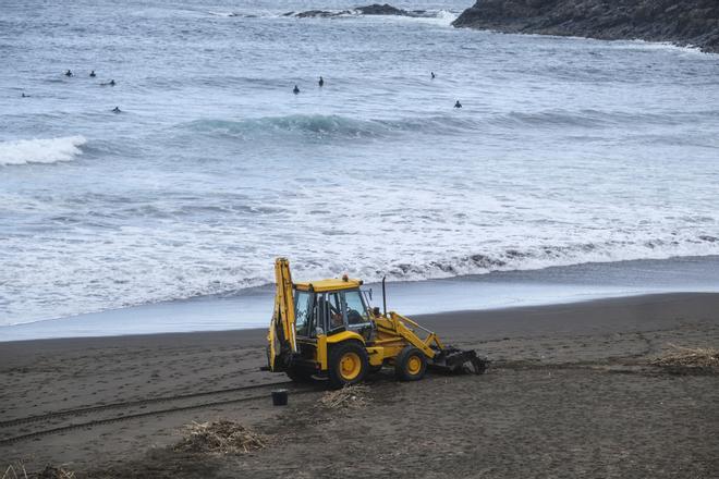 Playa de Hoya del Pozo en Telde tras las lluvias que afectaron a Canarias